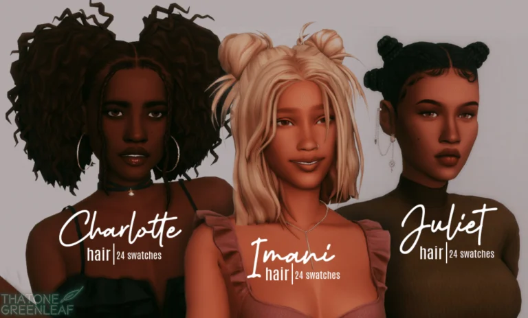 Assorted Pigtail Hairstyle Set for Female (Long Curly Pigtails/ Short Pigtails) [MM]