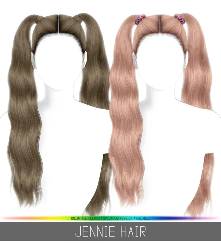 BLACKPINK Jennie Pigtail Wavy Inspired Hairstyle [Alpha]