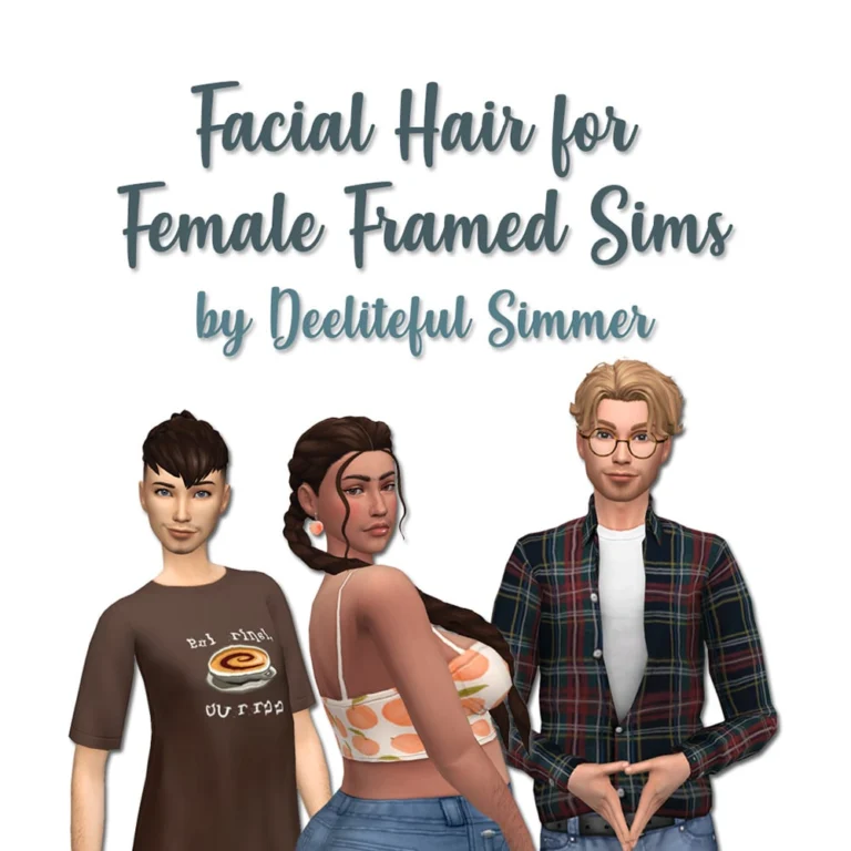 Facial Hair For Female Framed Sims