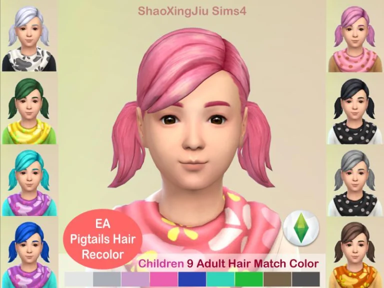 Colorful And Playful Pigtails for Kids