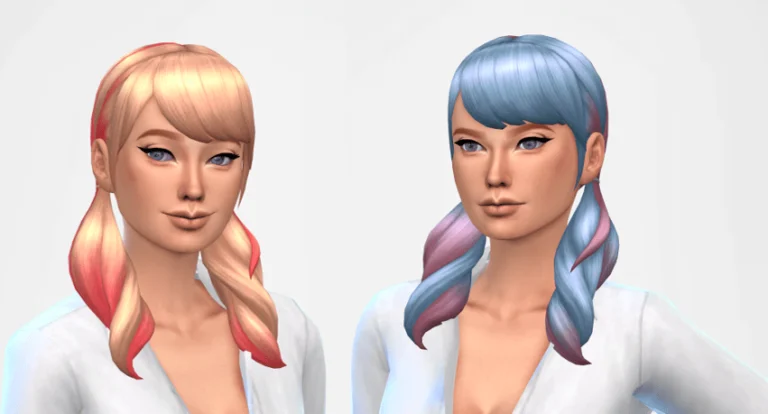 Colorful Dip Dyed Pigtails