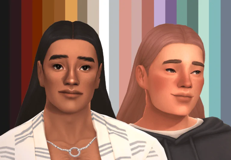 Straight Long Hair Override for Male [MM]