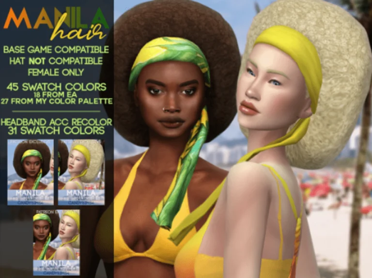 Manila Hair – sims 4 afro