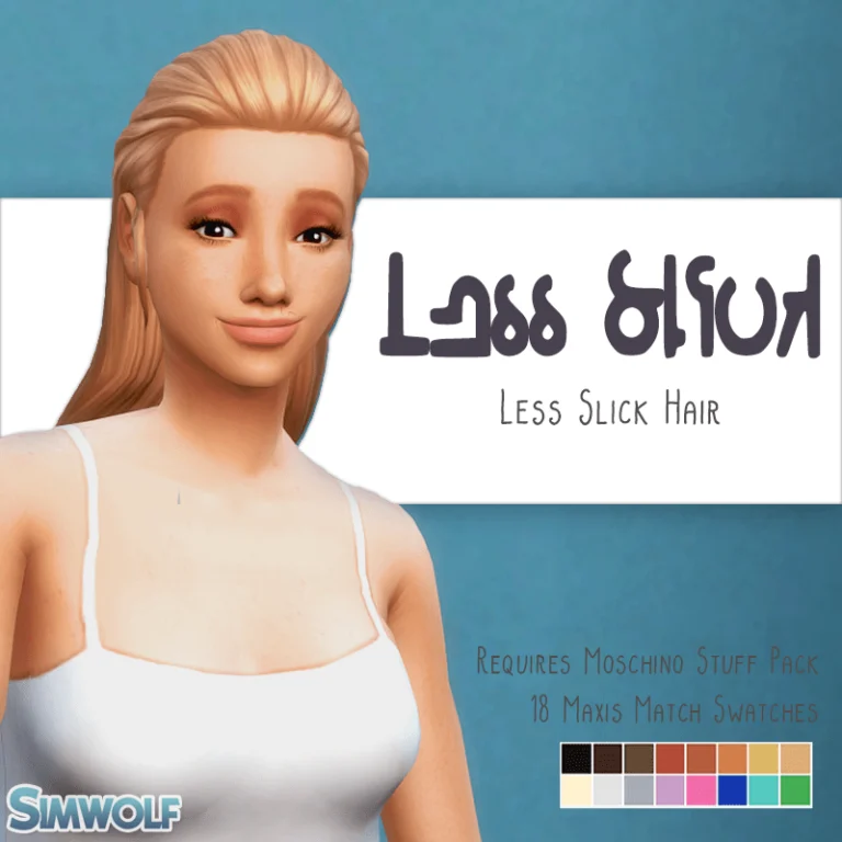 less slick hair by simwolf