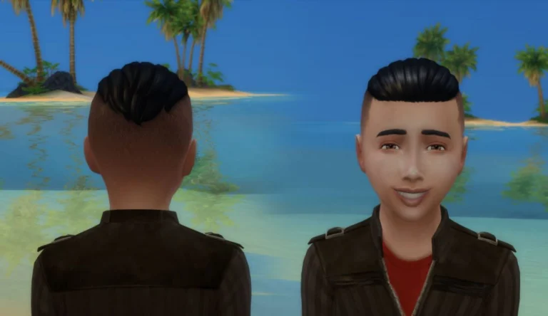 slicked back and shaved hairstyle for boys