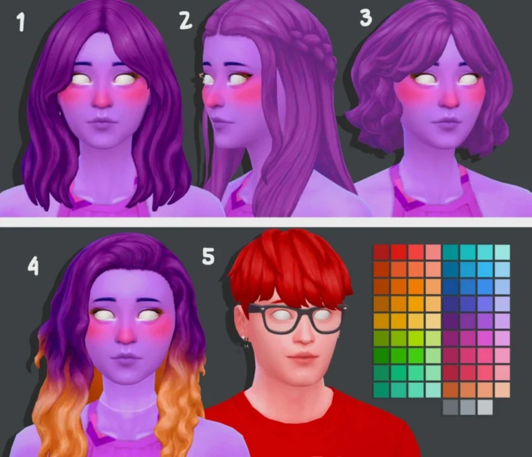 Marsosims Hair Collection: Sorbets Remix with Essential Meshes & Recolors