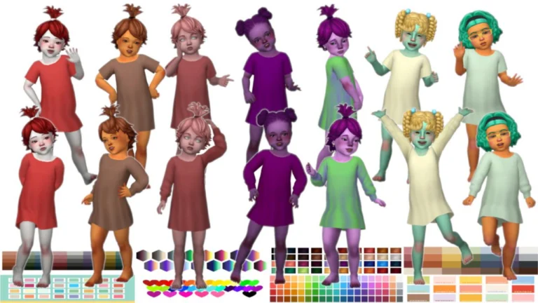 Colorful Toddler Hair Conversion, Stylish Dresses & Accessory Options