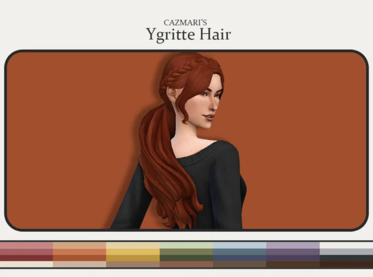 Ygritte Hair Expansion: 28 Historian Palette Colors, Mesh by Cazmari-Mods