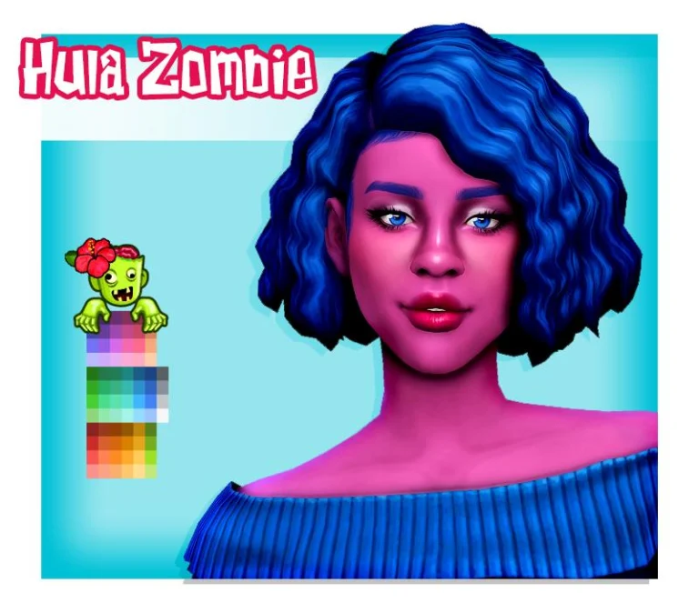 Cleo Hair Recolor: Noodles Sorbet Remix, Add-on, Mesh Required (Free on Patreon)