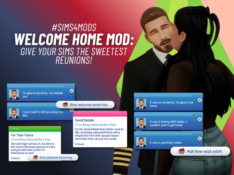Welcome Home Mod: Heartwarming New Interactions for Sims! 1 SnootySims Welcome Home