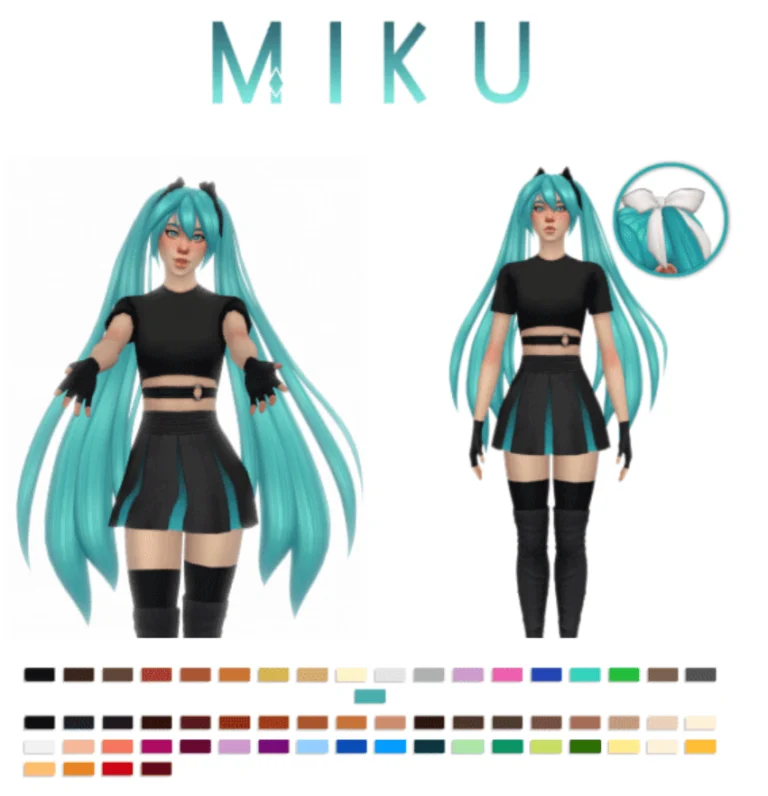 sims 4 miku hair