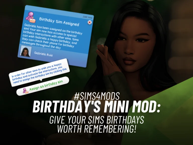 Birthday's Mini Mod: Heartwarming Birthday Moments for Sims 1 SnootySims Birthdays Mini Mod