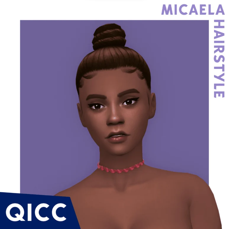Neat Top Bun Hair with Front Baby Hairs for Female [MM]