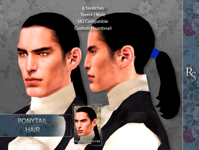 ponytail hair by revolution-sims – the sims 4