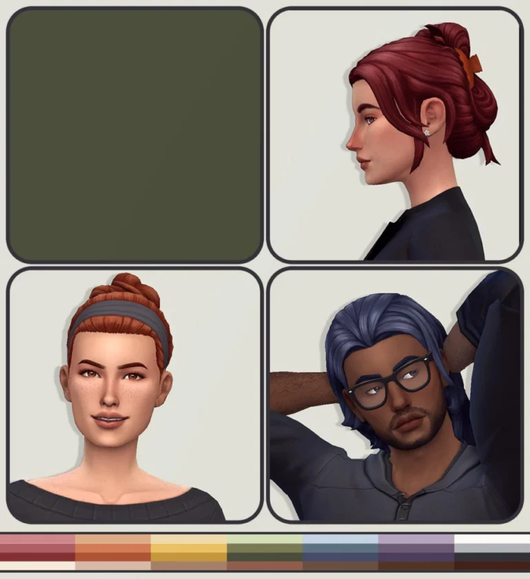 Laundry Day Stuff Pack: Historian28 Hair Recolors in Historian Palette